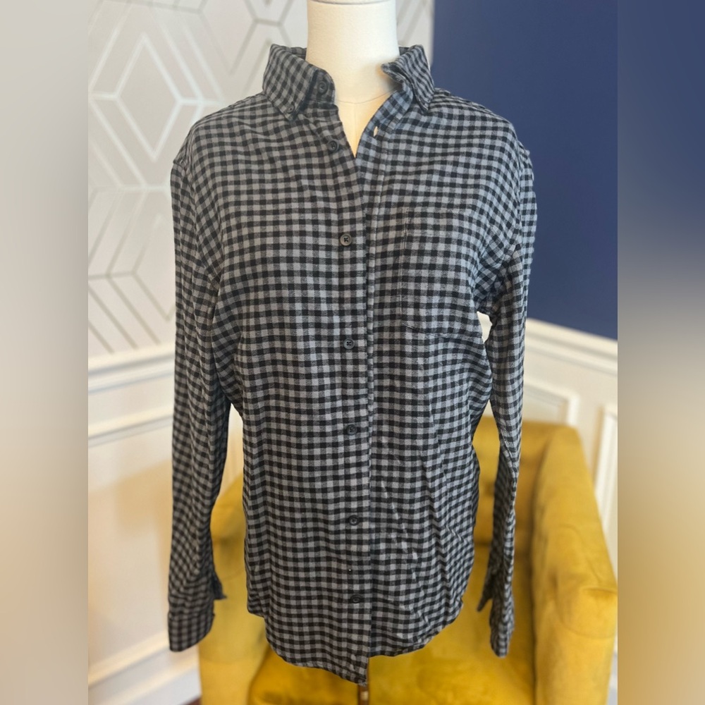 Men’s Small Goodfellow Plaid Button Down Long Sleeve Shirt - Picture 2 of 9